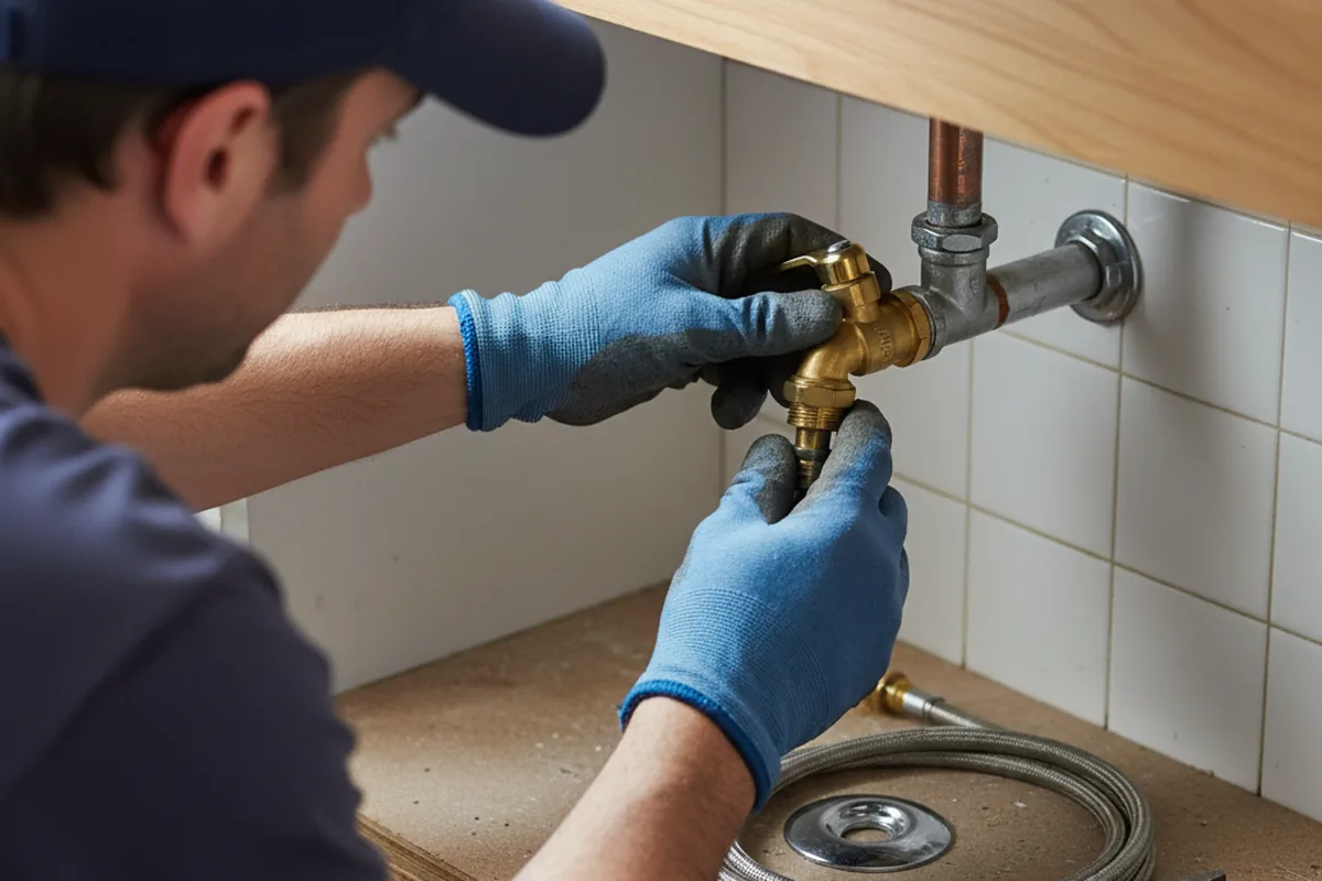 Shutoff valve and fitting work during Emergency Plumbing in Wampum